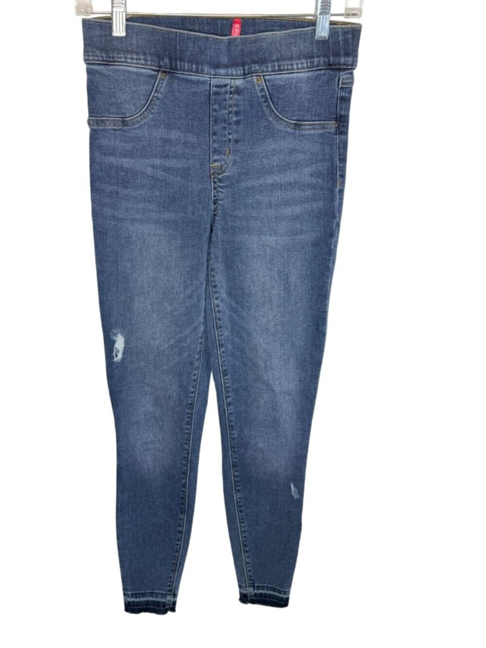 Spanx Distressed Ankle Skinny Jeans Raw Hem - Size S